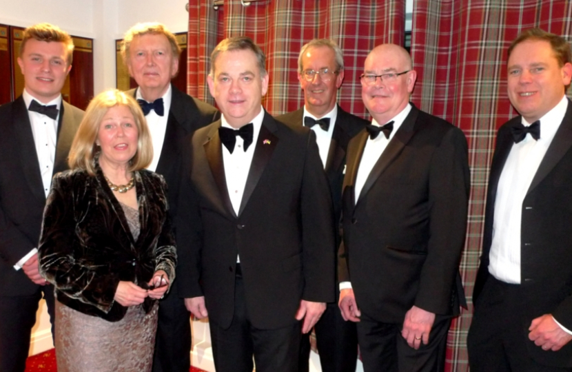  (left to right):  Cllr Leo Hammond, Cllr Felicity Temple, Rt Hon Sir Greg Knight MP, Rt Hon Nigel Adams MP, Cllr Michael Lee, Cllr Jonathan Owen and Cllr Charlie Dewhirst.